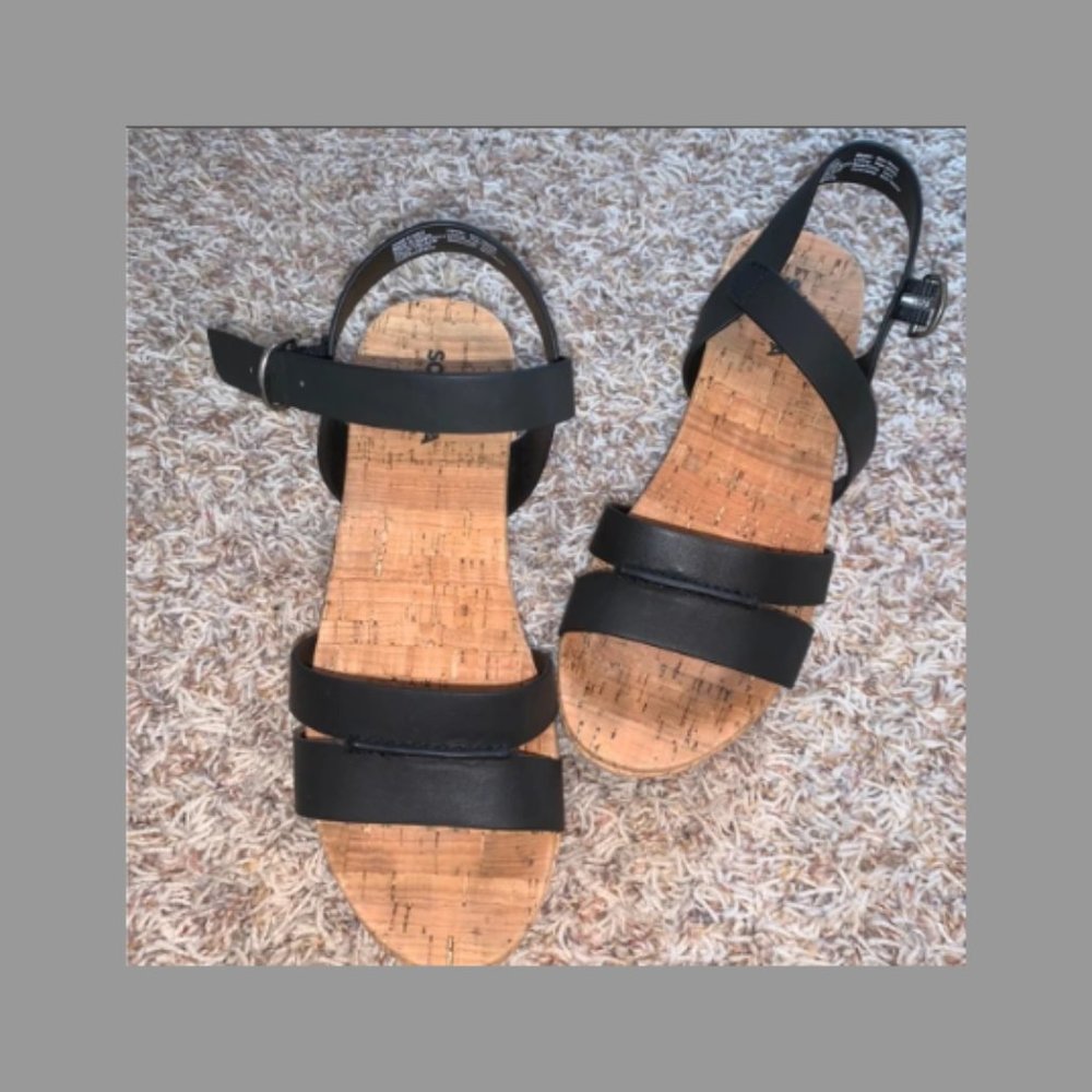 Sonoma Black cork Wedges Size 9.5